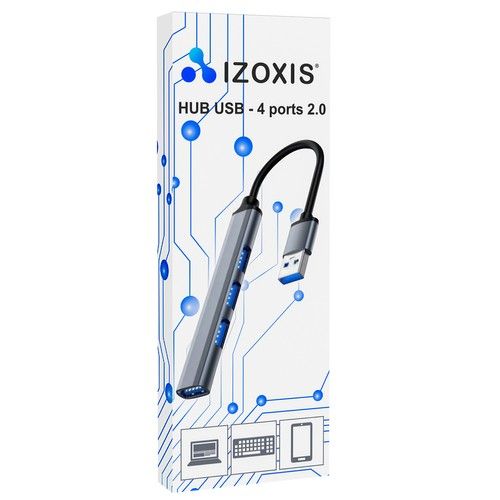 USB HUB - 4 porty 3.0 + 2.0 Izoxis 21940
