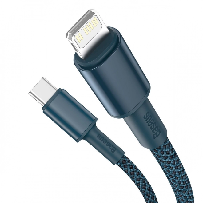 Baseus High Density Braided Cable Type-C to Lightning, PD, 20W, 1m (modrý)