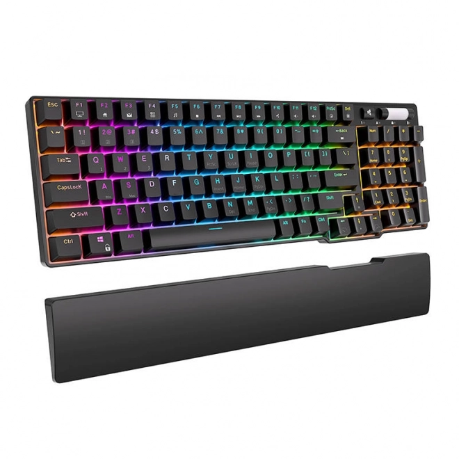 Bezdrátová mechanická klávesnice Royal Kludge RK96 RGB, hnědý spínač (černý)