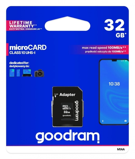 Paměťová karta Goodram microSD 32GB (M1AA-0320R12)