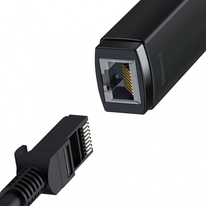 Síťový adaptér USB na RJ45 řady Baseus Lite, 100 Mb/s (černý)