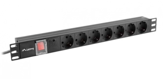 PDU 19" racková napájecí lišta 1U 10A 7X SCHUKO 2m černá C14