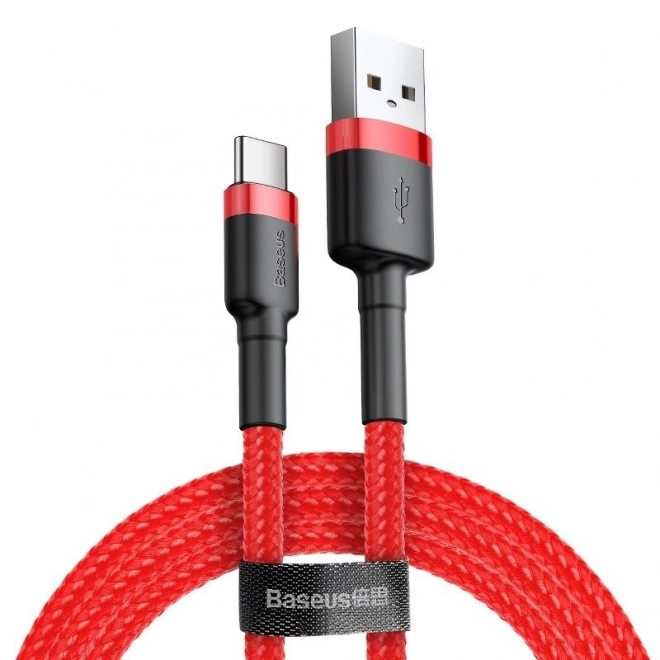 Kabel Baseus Cafule USB-C 3A 0,5 m (červený)