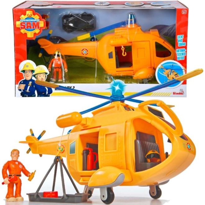 Vrtulník Wallaby II s figurkou hasiče Sama