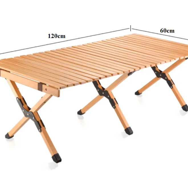 Skládací kempingový stůl, velikost 120x60x53 cm