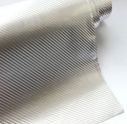 Uhlíková 5D stříbrná fólie v roli 1,52 x 18 m