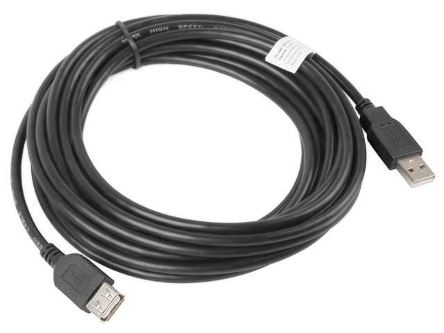 Prodlužovací kabel USB 2.0 AM-AF černý 5M