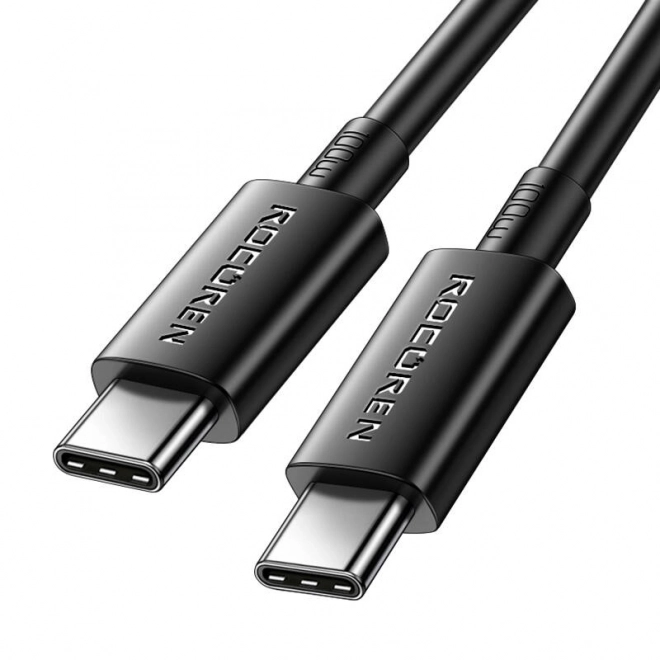 Rychlonabíjecí kabel Rocoren USB-C na USB-C Simples Series 100W, 1m (černý)