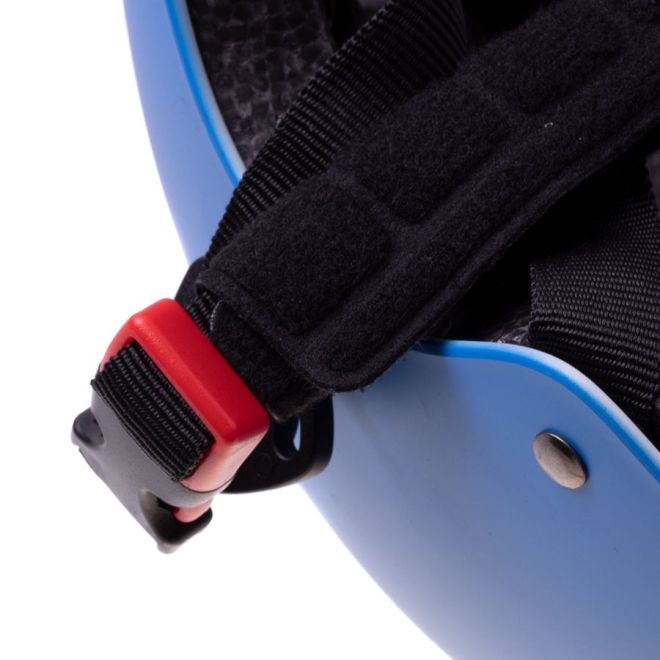Přilba + chrániče pro jízdu na kolečkových bruslích, skateboardu, kole - modrá a černá, velikost M