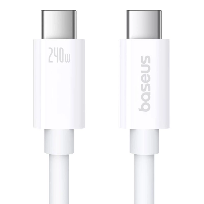 rychlonabíjecí kabel Baseus Superior 2 USB-C na USB-C 240W, 1,8 m (bílý)