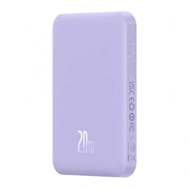 Magnetická mini powerbanka Baseus 5000mAh 20W (fialová)