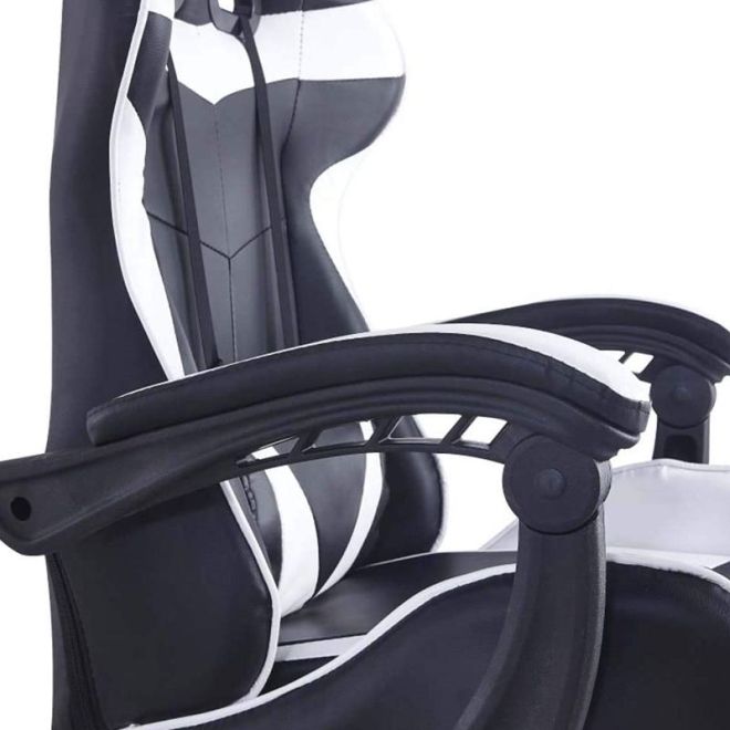 Počítačová / herní židle s podnožkou - černozelená