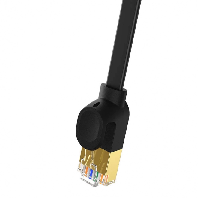 Baseus Cat 7 UTP Ethernet kabel RJ45 plochý 1 m černý