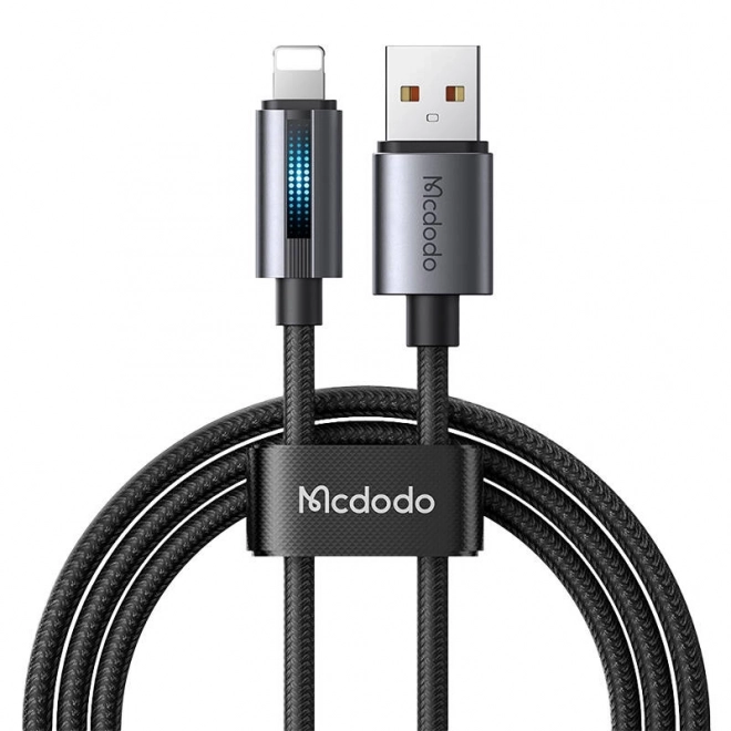 Mcdodo USB-A na Lightning kabel s blikajícím světlem 1.2m černý