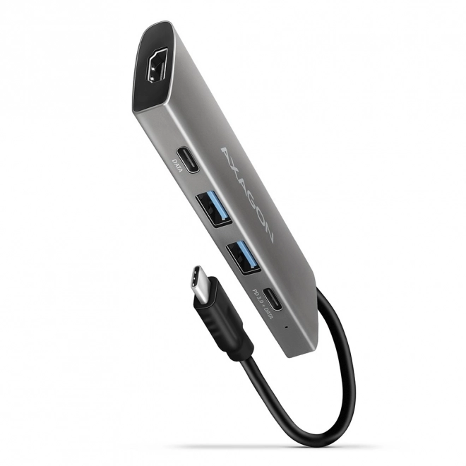 HMC-5G2 Víceportový rozbočovač 2x USB-A + 2x USB-C + HDMI, USB-C 3.2 Gen 2 10Gbps, PD 60W, 13cm kabel USB-C