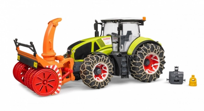 Bruder Traktor Class Axion 950 se sněhovou frézou