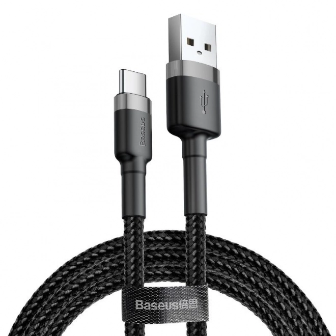 Kabel Baseus Cafule USB-C 2A 3m (černo-šedý)