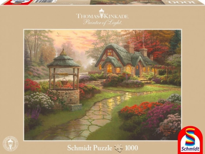 Puzzle prémiové kvality 1000 dílků THOMAS KINKADE Dům se studnou