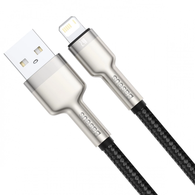 USB kabel pro Lightning Baseus Cafule, 2,4A, 0,25 m (černý)