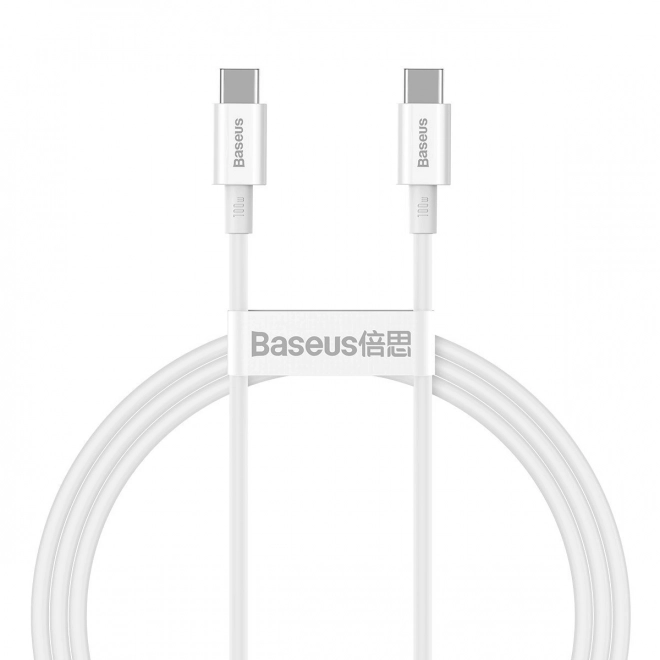 Kabel Baseus Superior Series USB-C na USB-C, 100W, 1m (bílý)