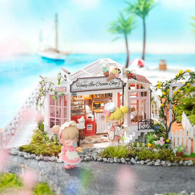 Medová zmrzlinárna - Miniaturní domeček pro panenky