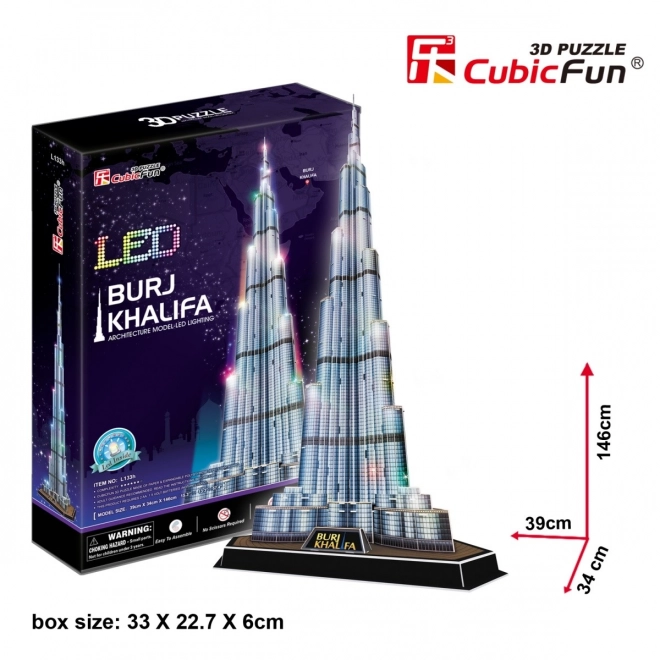 Puzzle 3D Burj Khalifa / led