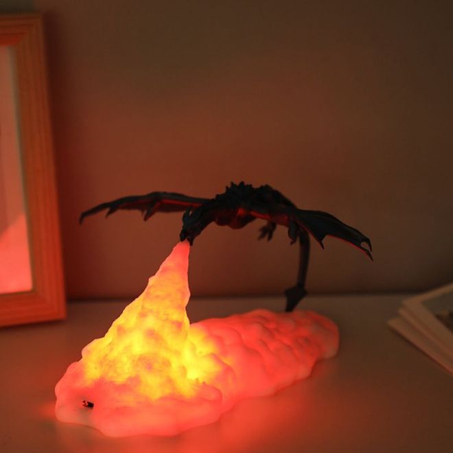 Dětská noční lampička drak chrlící oheň