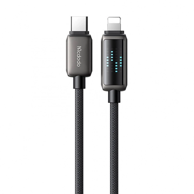 Kabel USB-C na Lightning s LED displejem pro rychlé nabíjení