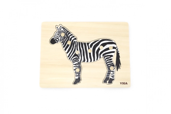 Dřevěná montessori vkládačka - zebra