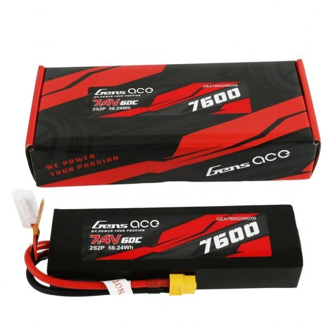 Baterie Gens Ace 7600mAh 7,4V 60C 2S2P XT60 Materiál pouzdra