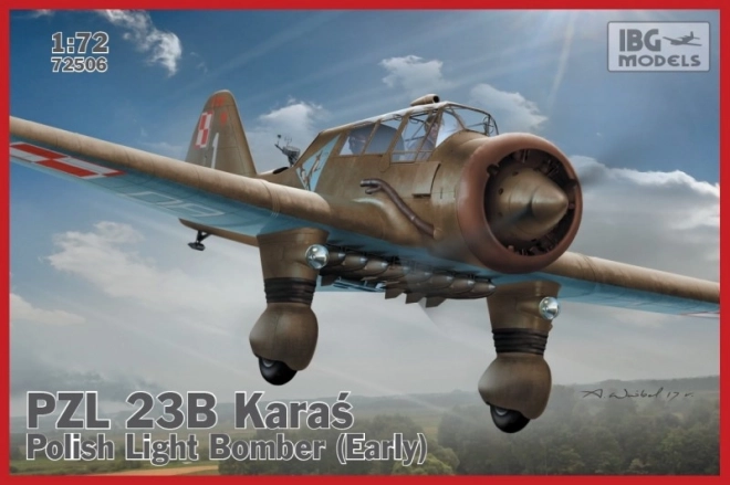 PZL. 23B Karaś Polský lehký bombardér (raný výrobek)