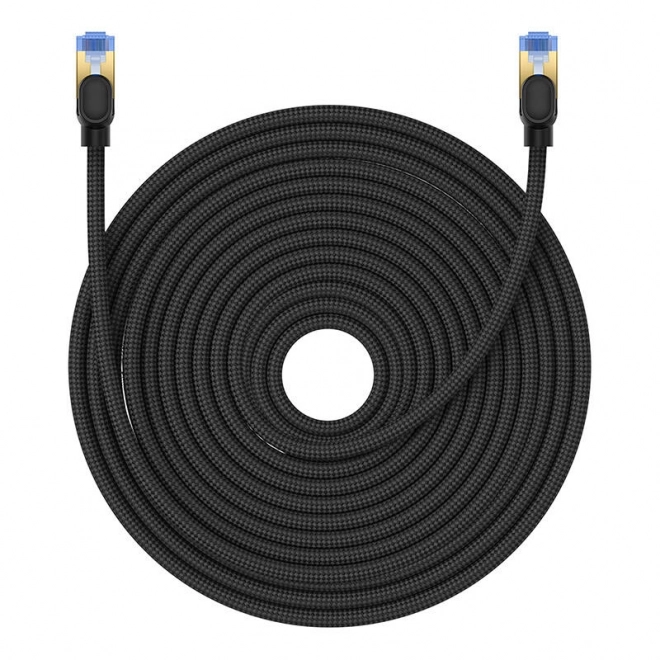 Opletený síťový kabel cat.7 Baseus Ethernet RJ45, 10Gbps, 25m (černý)