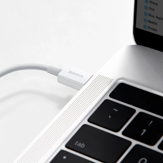 Kabel USB-C na Lightning řady Baseus Superior, 20W, PD, 2m (bílý)