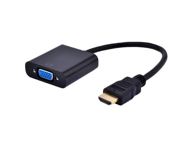 Adaptér HDMI-A(M)->VGA(F) na kabelu