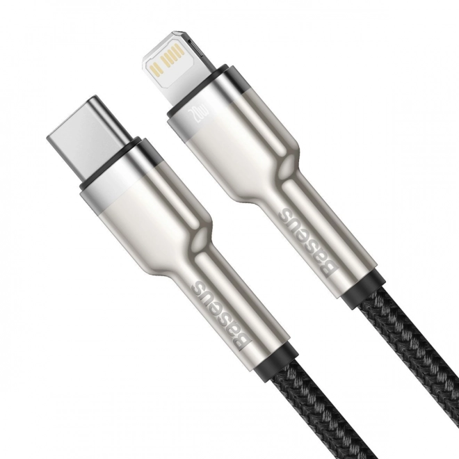 USB-C kabel pro Lightning Baseus Cafule, PD, 20W, 1m (černý)