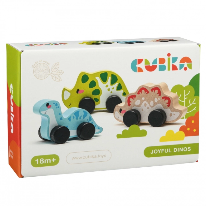 CUBIKA 15597 Veselí dinosauři - dřevěný set 3 díly