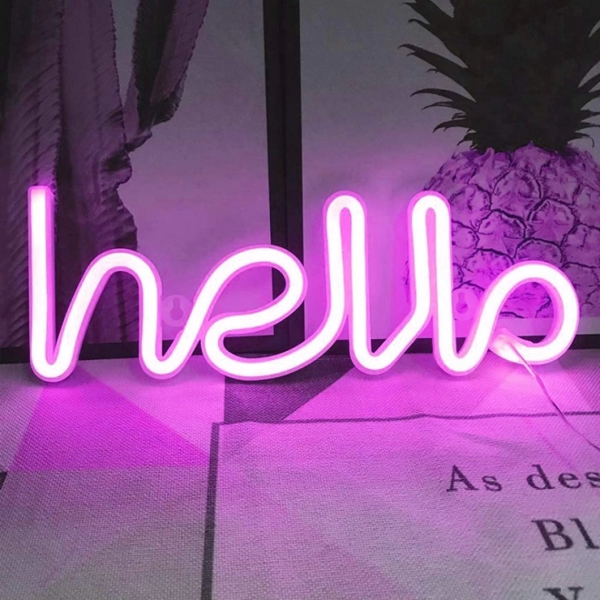 Dekorativní neonové světlo LED - hello 2