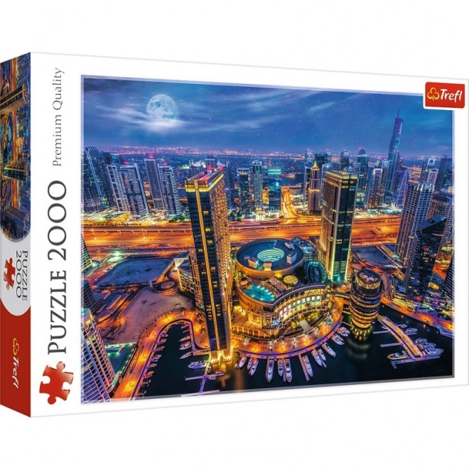 Panoramatické puzzle Světla v Dubaji 2000 ks