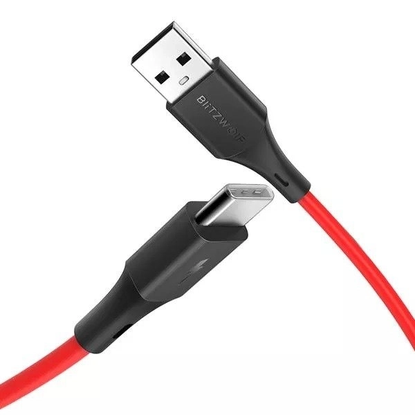 USB-C kabel BlitzWolf BW-TC15 3A 1,8 m - červený