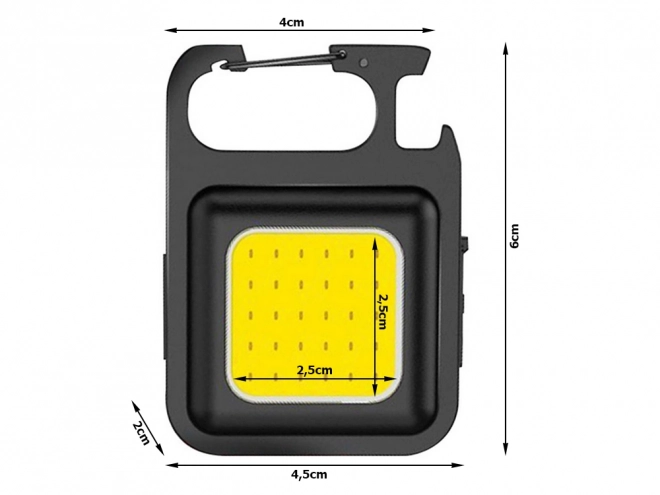 Led svítilna na klíče magnet usb baterka otvírák