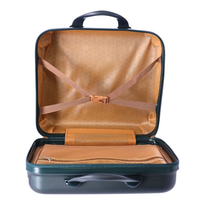 Dětský kufr / Rozkošný cestovní kosmetický kufřík - tmavě zelený