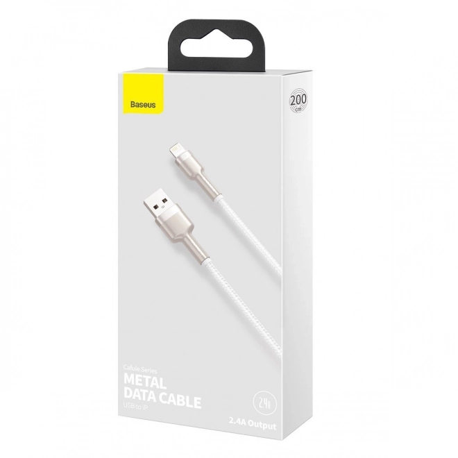 USB kabel pro Lightning Baseus Cafule, 2,4A, 2m (bílý)