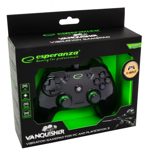 Gamepad pro PC a PS3 Vanquisher