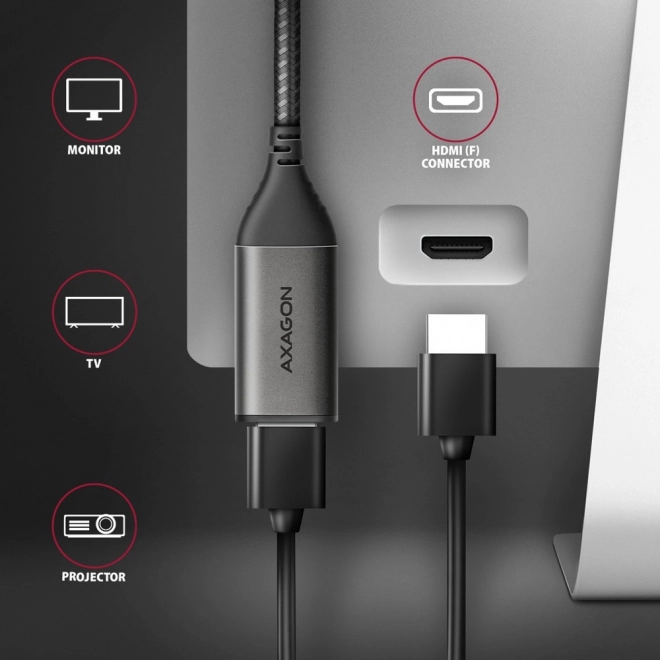 RVC-HI2M Adaptér USB-C -> HDMI 2.0 4K/60Hz Hliník, 25cm kabel