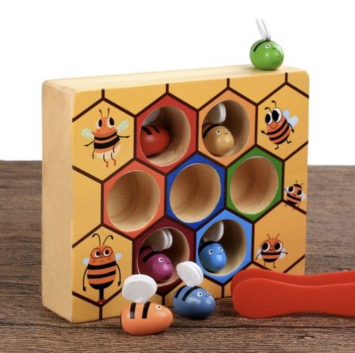Dřevěná hra "včelí plástve" Kruzzel 21910