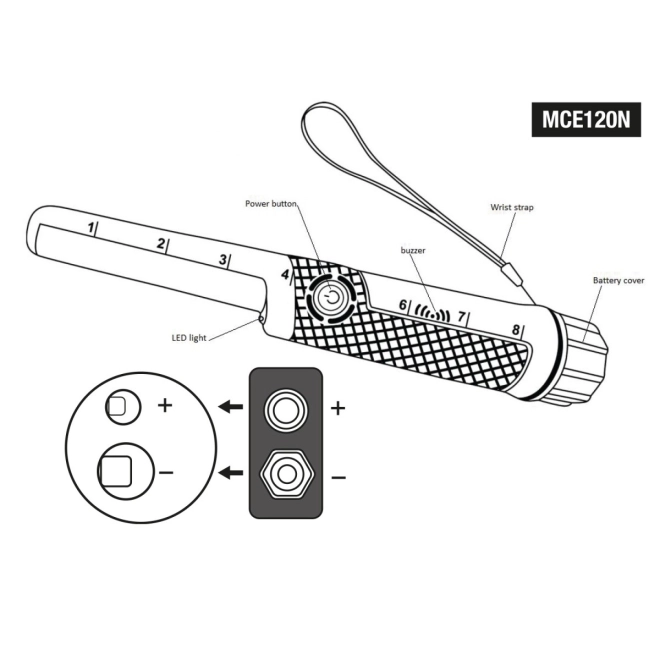 Detektor kovů PinPoint MCE120N