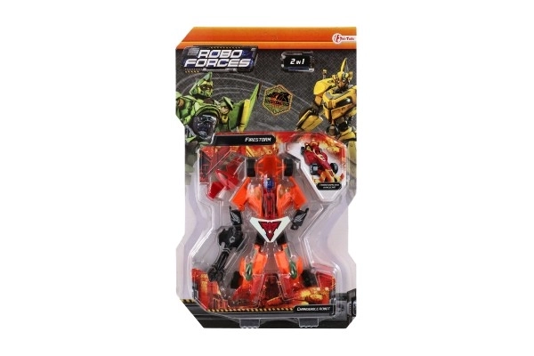 Transformer auto/robot závodní formule plast 19 cm na kartě