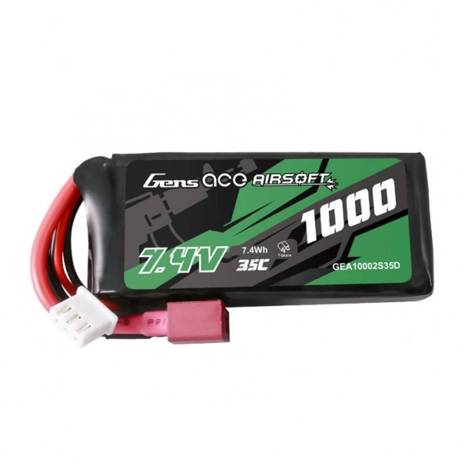 Gens ace 35C 1000mAh 2S1P 7,4V Airsoft Gun Lipo baterie s T konektorem