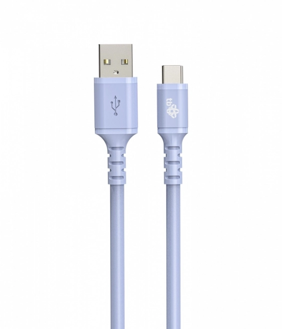 Kabel USB-USB C 1m silikonový fialový