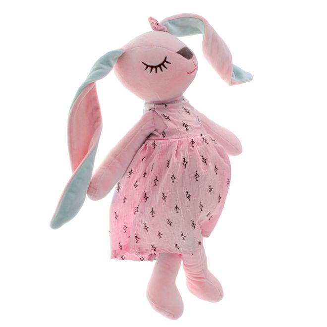Plyšový maskot králík růžový 52cm